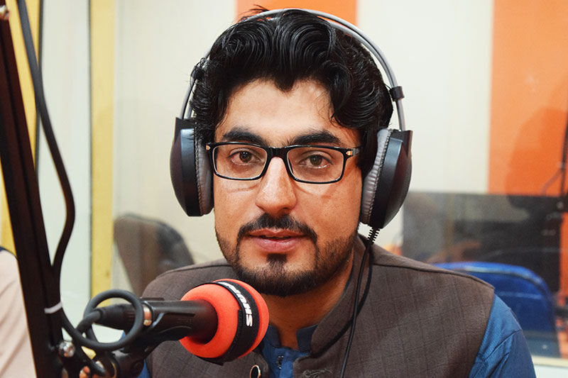 Student during recording