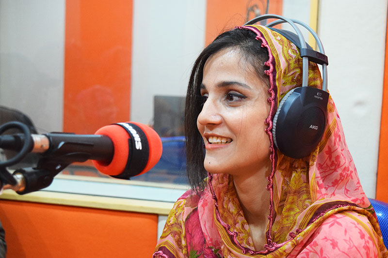 Student during recording