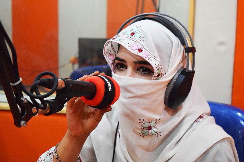 Student during recording
